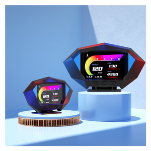 Bán buôn 3-in-1 thông minh GPS đo dặm dốc Meter LCD Đồng hồ tốc độ kỹ thuật số Racing Gauge P1 HUD Head up hiển thị OBD2 kỹ thuật số Meter - Product Image 1