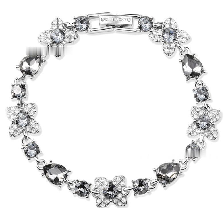 Four-leaf clover platinum light black