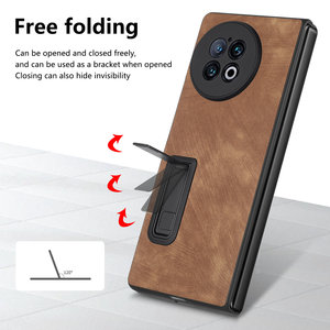 キックスタンドスクリーンプロテクターシェル付きクロームレトロデザインハードケース-Vivo X Fold2ケース用メンブレン統合保護ケース - Product Image 3