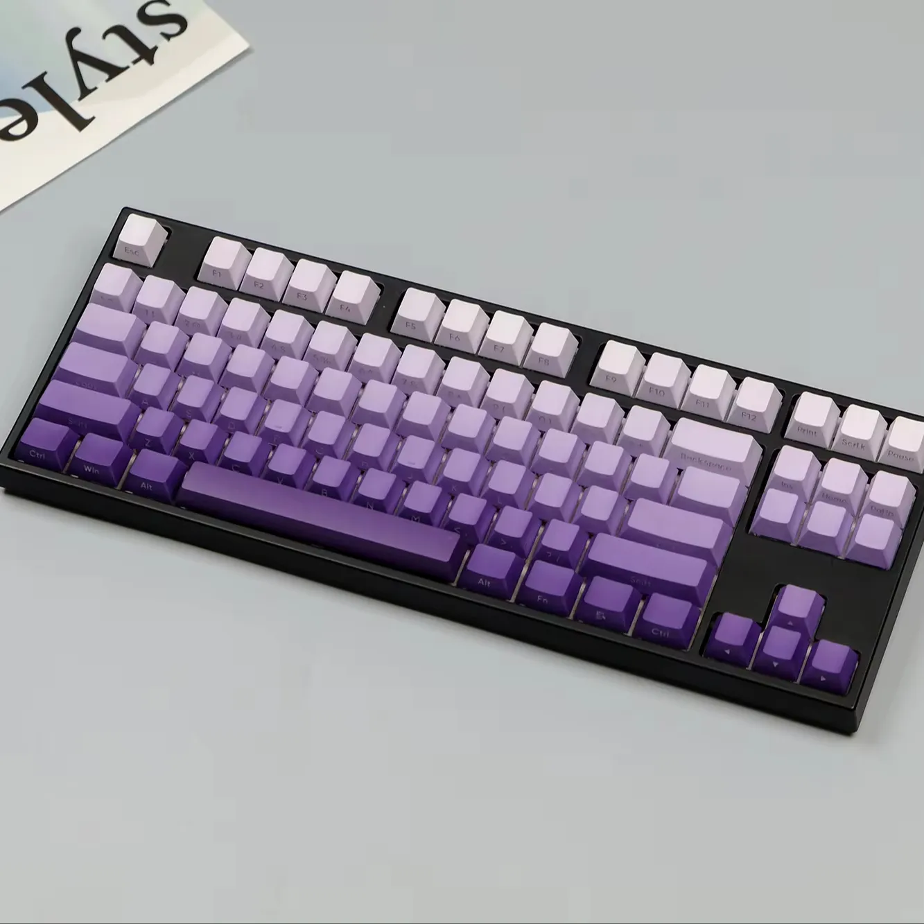 Sublimation Colored Heat Press Printing Blank Keycaps Mechanical Keyboard 87/104/108/138 keycaps