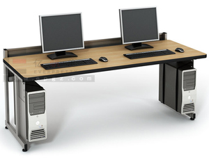 Mobili per la scuola Computer tavolo da tavolo con struttura in legno forte tavolo con struttura in metallo tavolo del Computer - Product Image 3