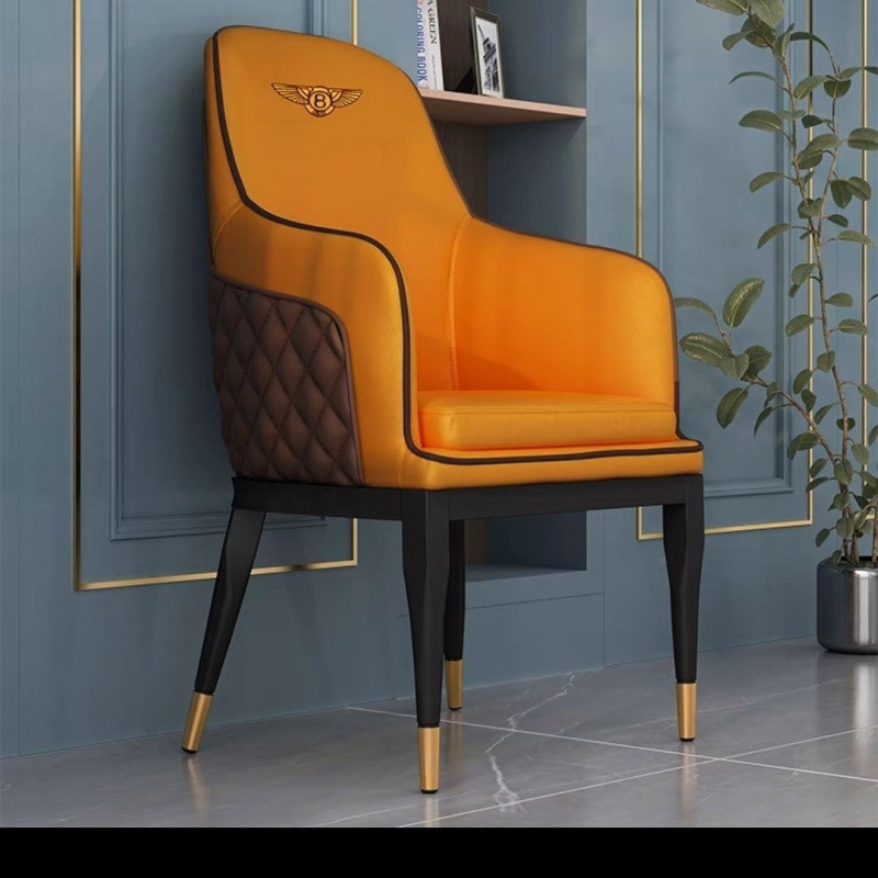Sedia Bentley arancione e marrone