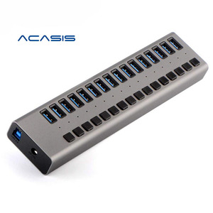 ACASIS 12V4A電源アダプターUSBHUB3.0充電器スイッチ付きマルチUSBスプリッターMacPCラップトップ用10ポートUSBハブ - Product Image 1