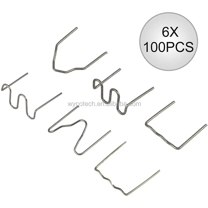 Grapadora caliente para reparación de soldador de plástico, máquina de soldadura en caliente, parachoques de soldadura, herramienta de reparación de coche, 100 Uds. x 6 modelos