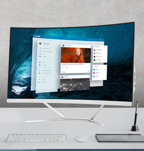 Precio de fábrica Computadora PC todo en uno curvada I3 I5 I7 PC de escritorio/juegos/educativo AIO 24 pulgadas 27 pulgadas PC de escritorio todo en uno