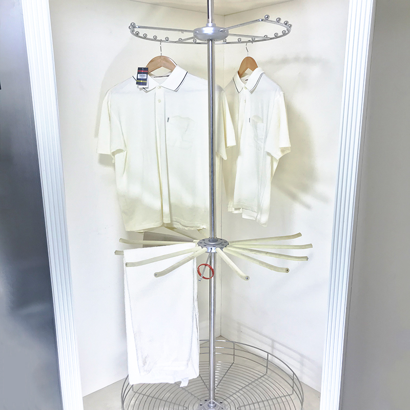 High-end furniture wardrobe accessories rotating three layers shelf rack sets