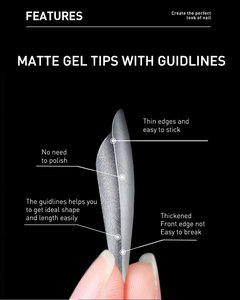 Beautilux Multi-Function Express Nails <strong>Tips</strong> With Auxiliary Lines 288pcs/box Coffin Shape Gel <strong>Tips</strong> &amp; Dual Forms 2 in 1 - Product Image 4