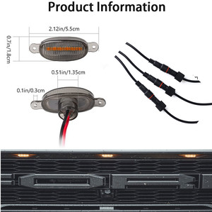 <strong>General</strong> Motors Grid Warning Signal Small Yellow Light Car <strong>LED</strong> Grid Driving Light Auto Refitted 12V Mid-Grid Daytime Running Lamp - Product Image 4