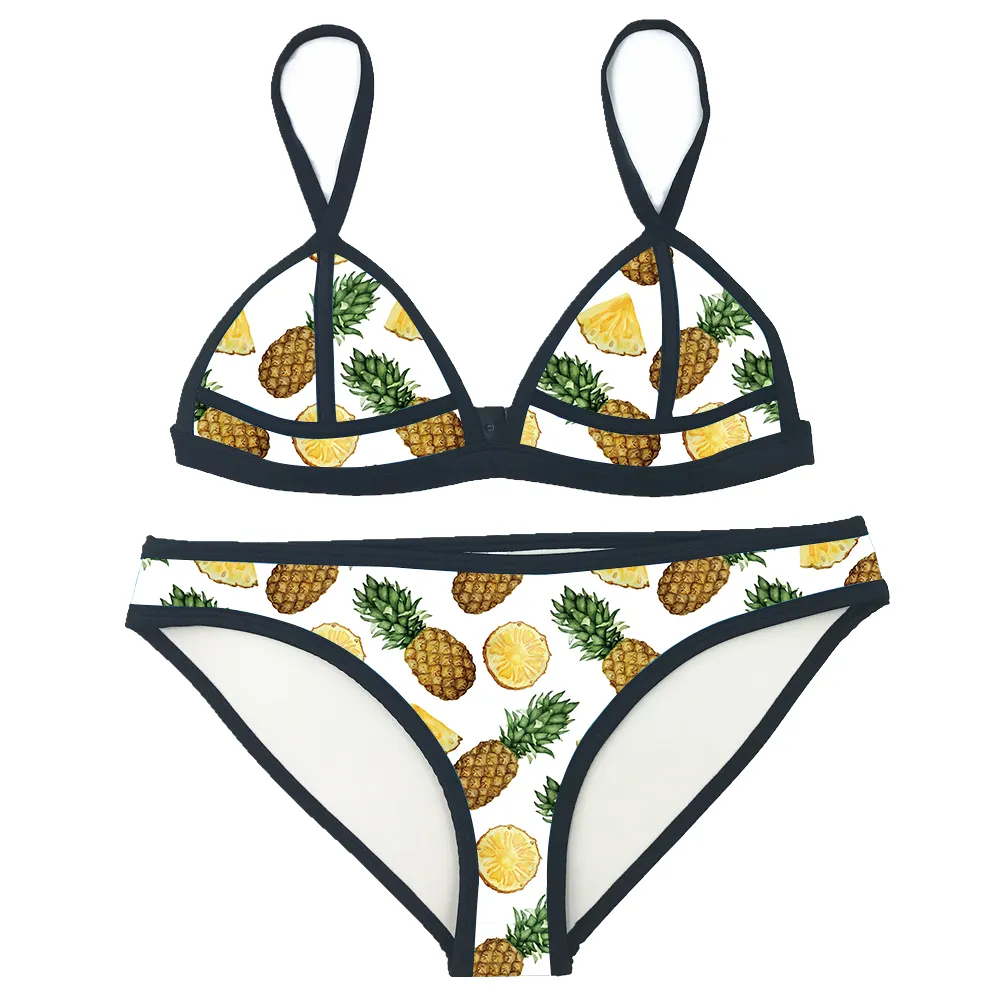 Nuovo Design Logo personalizzato giovani ragazze calde costumi da bagno da spiaggia spalline regolabili set Bikini da spiaggia per donne Sexy