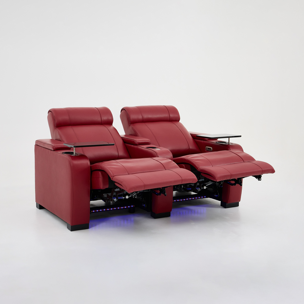 Red two-person electric lying-contact surface leather