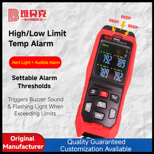 Termómetro de termopar con pantalla de cuatro canales K/J/T Datalogger Registro de datos en tiempo real Alarma visible ADJ Instrumentos de temperatura