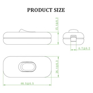 6A 250V DPST masa lambası zemin lambası LED ışık inline Rocker anahtarı ile topraklama terminalleri - Product Image 2