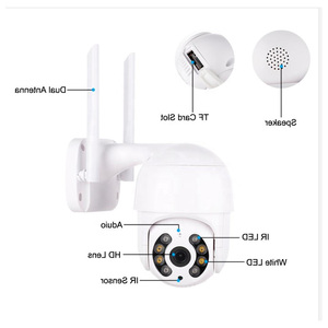 1080P 4MMWifiワイヤレスドームIPカメラカラフルな画像アラーム記録屋外セキュリティIPPTZカメラ - Product Image 3