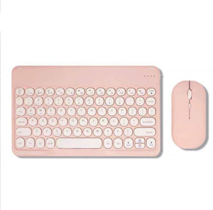Teclado inalámbrico recargable con ratón, dispositivo múltiple para ipad/tableta Android y teléfonos móviles