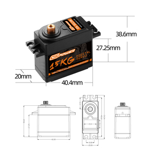 15 kg metal gear ad alta velocità rc robot servo posizione feedback servo MG995 15 kg servo