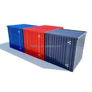 Grande distribuzione logistica flat pack magazzino impilabile pila e nido fatturato acciaio contenitori di stoccaggio con finestra - Product Image 1