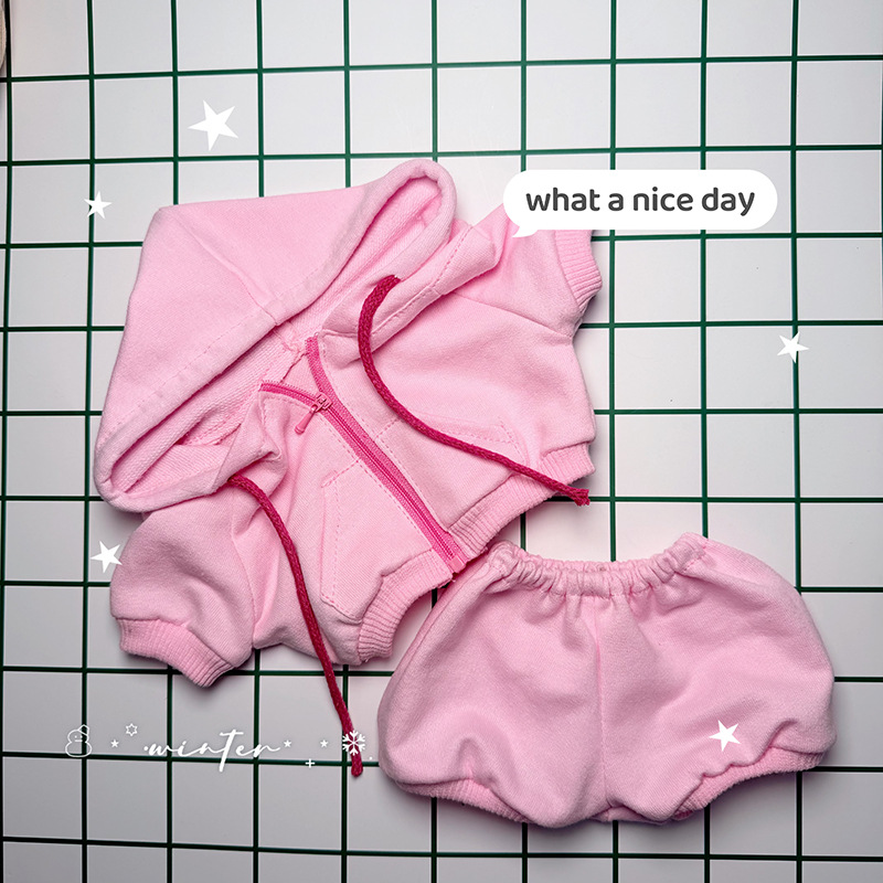 Labubu pink hoodie set
