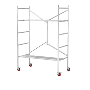 Andamio de construcción Tipo de escalera de acero en forma de H engrosada Andamio de marco de pared de cortina móvil con ruedas y accesorios