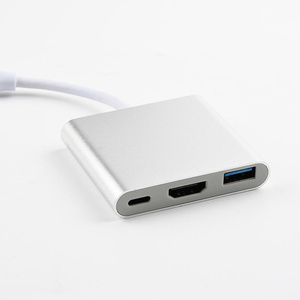 ฮับ3.1 Type-C ความเร็วสูง3ใน1 USB C ไปยัง HD-MI + USB3.0 + PD ฮับชาร์จ4K สำหรับ MacBook - Product Image 6