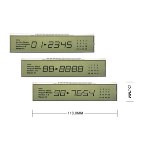 Benutzer definierte Segment LCD-Anzeige Günstiger Preis Elektrisches Motorrad Instrument LCD 7 Monochrom Segment LCD-Anzeige - Product Image 6
