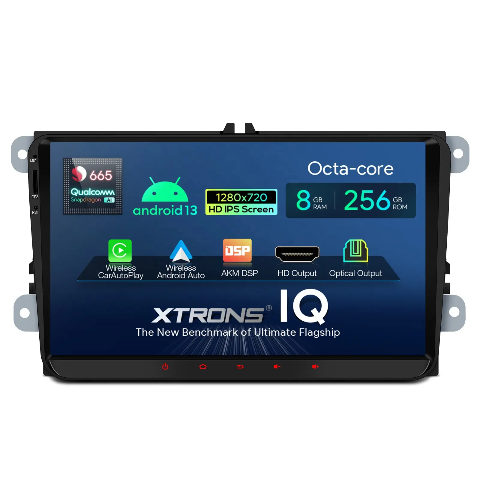 XTRONS Stereo mobil Android, Snapdragon665 8G 256G Android 12 untuk VW Golf MK6 Passat B7 Skoda Octavia Seat Leon Mk2