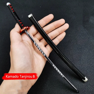 Gerçek Katana kılıç 26cm Demoned Anime Anime Cosplay sahne savaş-hazır kenar için yatak odası dekoru oyuncak kılıç