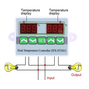 ST3012 <strong>Temperature</strong> <strong>Controller</strong> LED Dual Digital Display Thermostat <strong>Controller</strong> DC 12V 24V AC 110-220V <strong>With</strong> <strong>NTC</strong> <strong>Sensor</strong> - Product Image 2