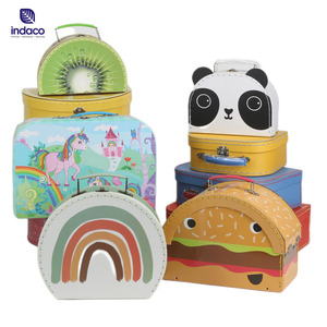 กระเป๋าเดินทางกล่องกระดาษแข็งสำหรับทารกแรกเกิดพร้อมที่จับหนัง - Product Image 6