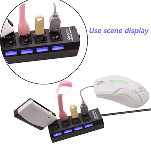 USB 2.0 Hub Multi USB Splitter Hub Verwenden Sie das Netzteil 4/7 Port Multiple Expander 2.0 USB Hub mit Switch für PC - Product Image 4
