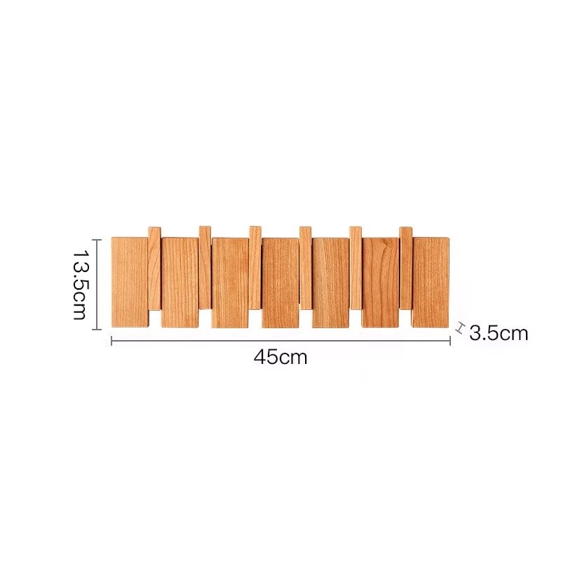 6 hameçons Tout en bois de cerisier