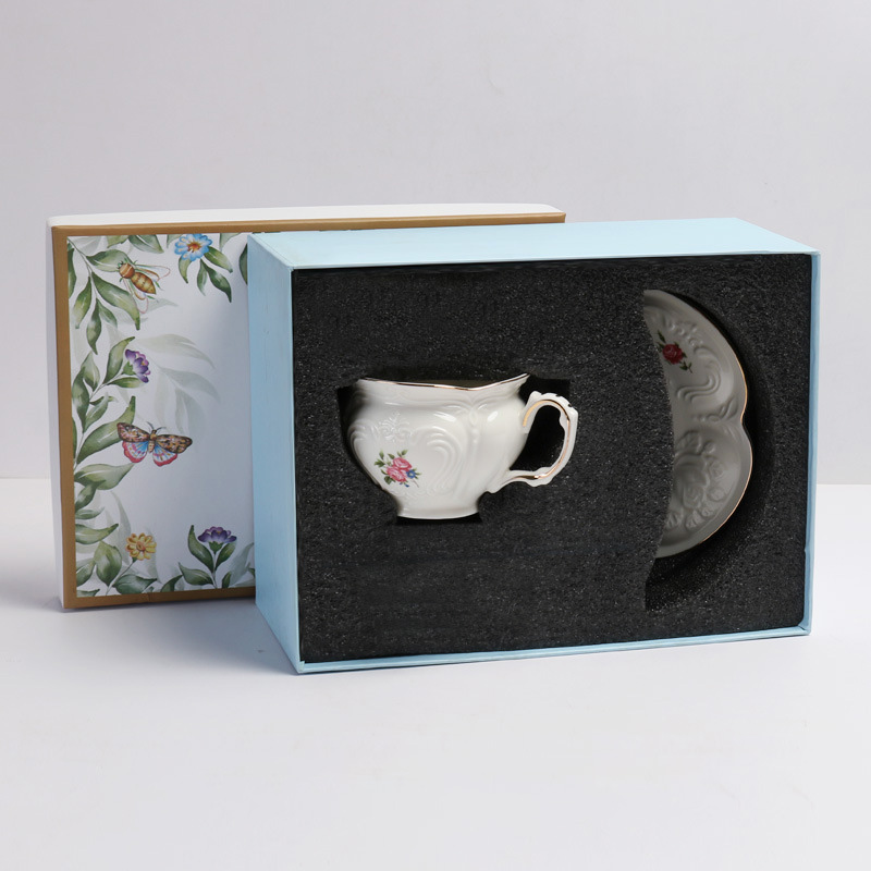 white-cup and saucer