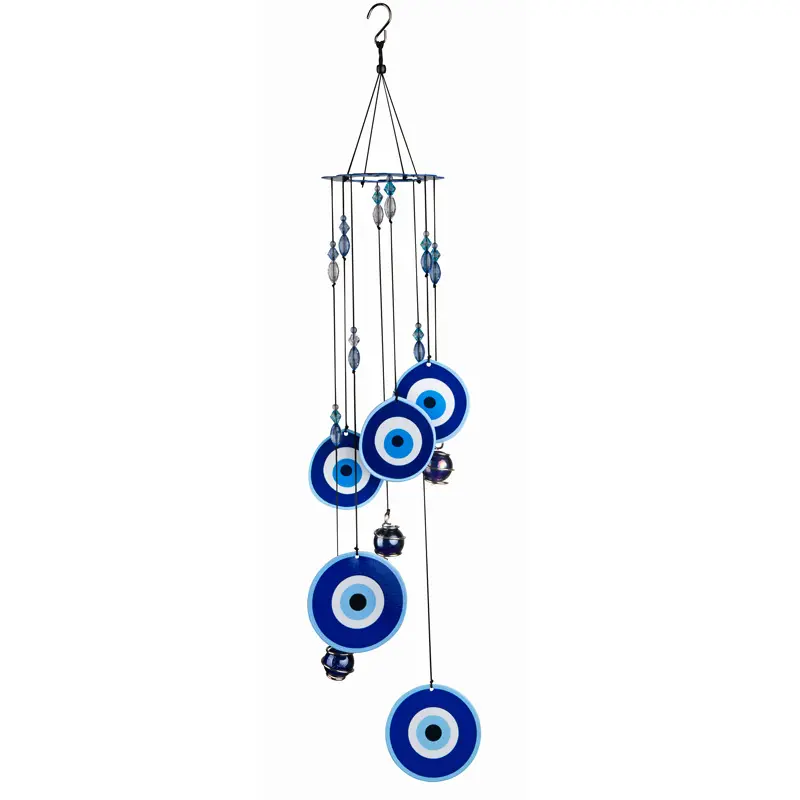 Hot Koop Blue Evil Eye Wind Chime Home/Tuin Decor Voor Goed Geluk