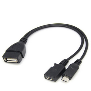 2合1微型USB至USB 2.0 OTG适配器电缆，带微型USB电源，适用于亚马逊电视平板电脑智能手机 - Product Image 2