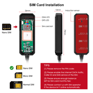 迷你车辆定位器Ios安卓应用远程引擎切断实时Micodus MV710汽车跟踪装置全球定位系统摩托车跟踪器 - Product Image 2