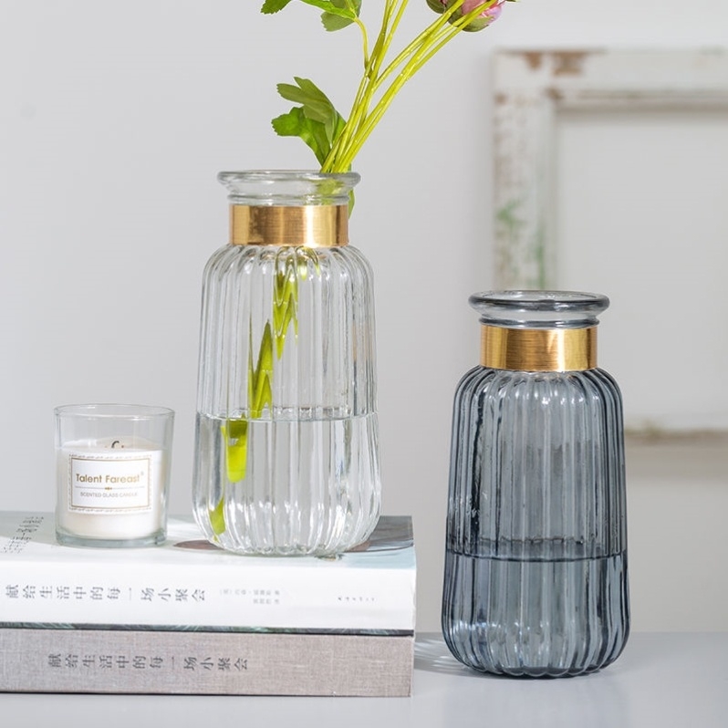 Factory Produced Wholesale Glass Flower Vase for Home Decor
