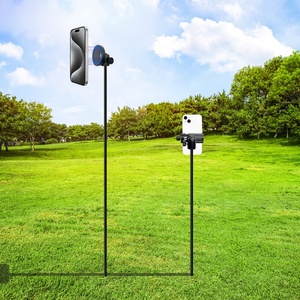 GREATYYT Monopod Magnetic Golf Phone Holder Height Adjustable Travel <strong>1</strong>/<strong>4</strong>&quot;Screw Spike Stake <strong>Mount</strong> for GoPro Cameras Camping Light - Product Image 1