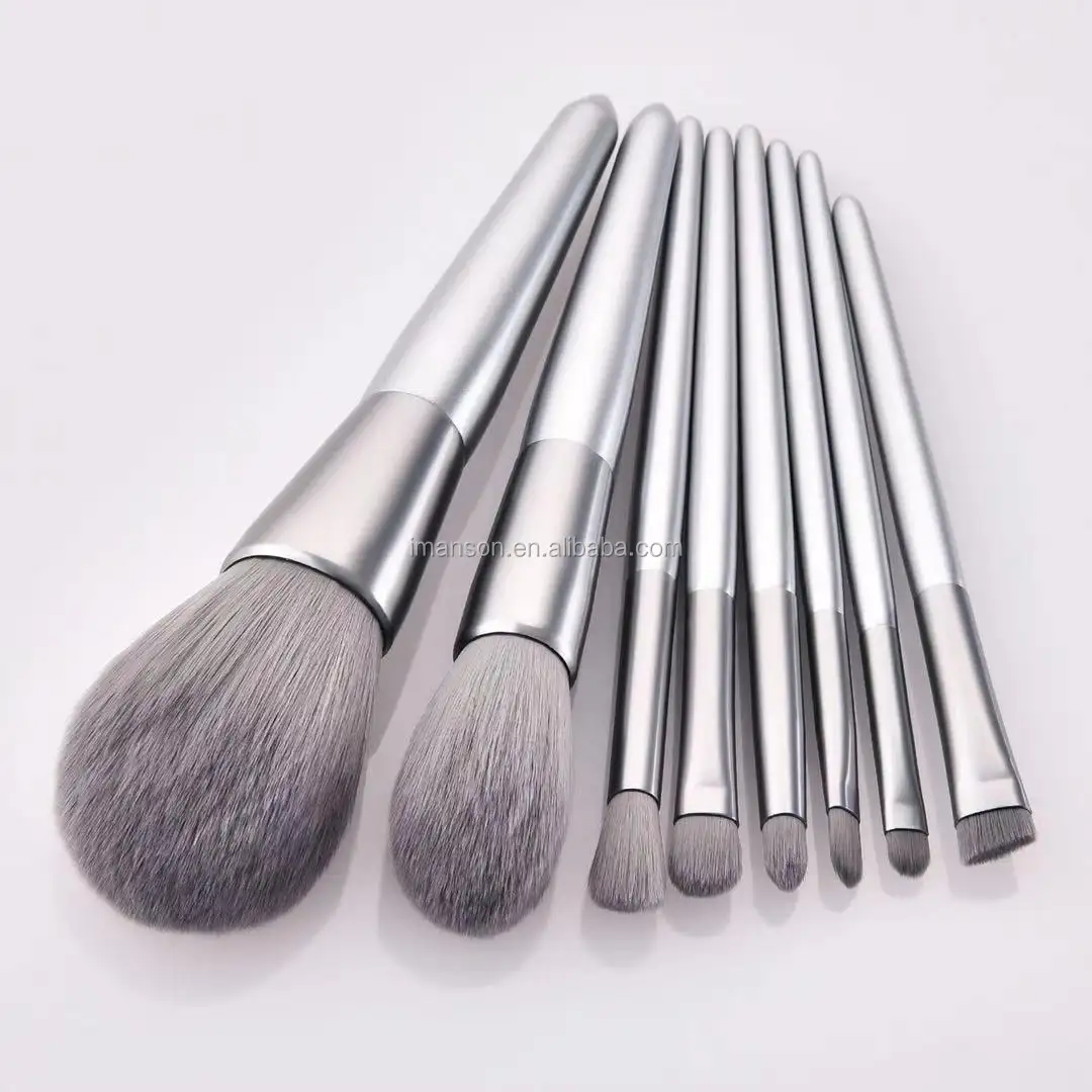 Großhandel Berufs Silber Make-Up Pinsel für Foundation Pulver Blending Lidschatten
