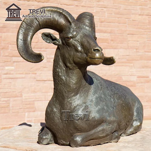 Lớn kim loại động vật hoang Dã Tượng tùy biến Bronze bighorn cừu điêu khắc - Product Image 2