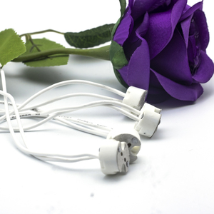 GU5.3 G4 <strong>MR11</strong> MR16 Light Socket with Wires <strong>Ceramic</strong> Body with Mica Covers for Light Bulbs 15CM Length - Product Image 4