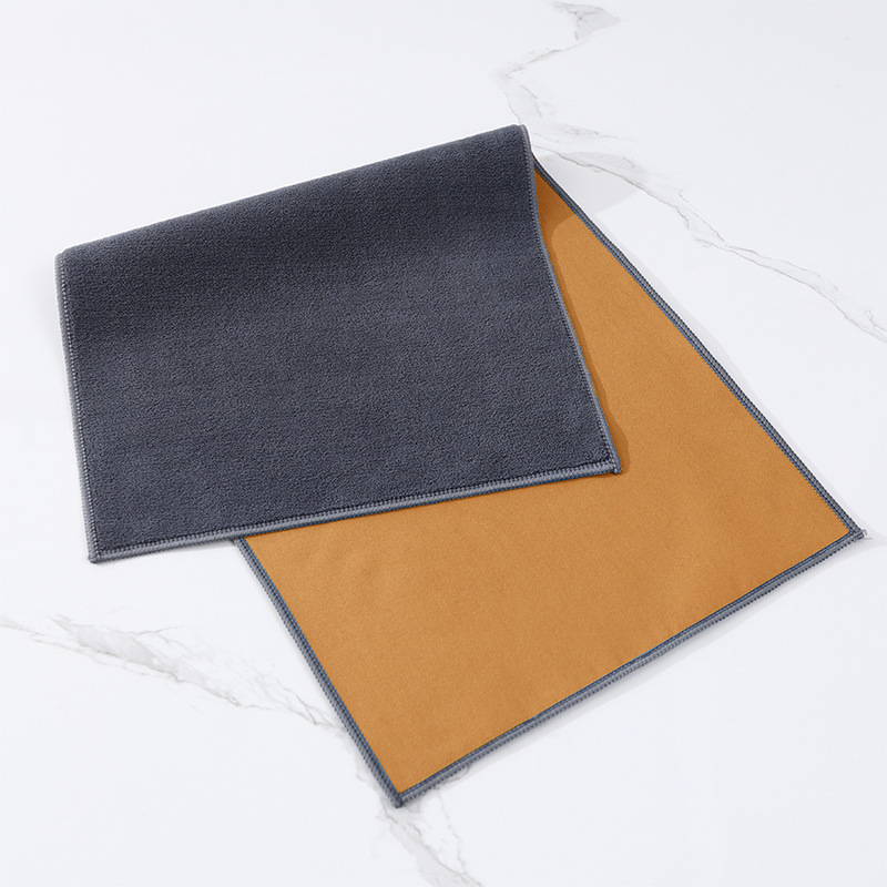 Suède + Molleton Corail, Gris Camel