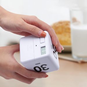 Timer cubo Timer da cucina produttività allenamento Flip Timer per lo studio impostazioni di gestione del conto alla rovescia 15-20-30-60 minuti-bianco - Product Image 1