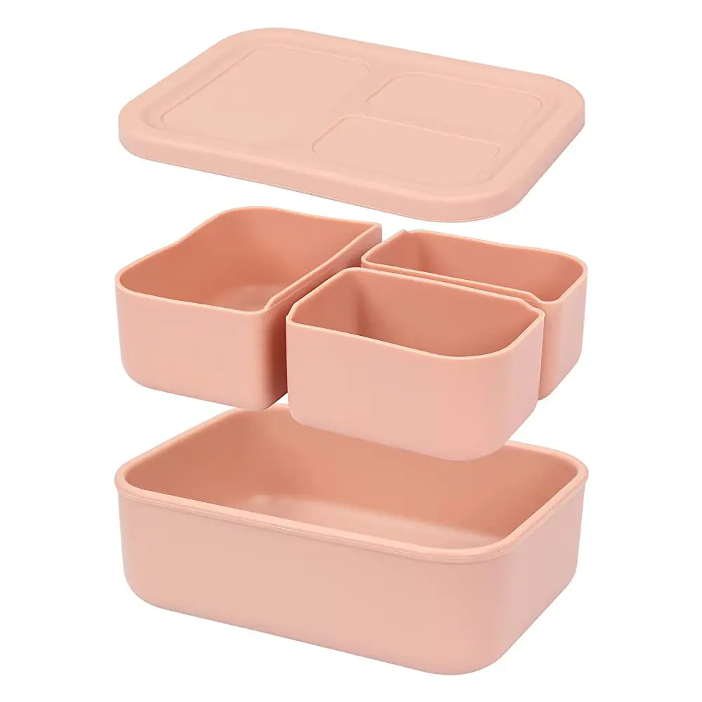 Lebensmittel lager Lunch Container Silikon Bento Box Wieder verwendbarer Snack behälter für Kinder