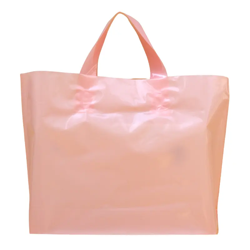सस्ते टोटे बैग कस्टम मुद्रित पुनर्नवीनीकरण प्लास्टिक शॉपिंग बैग लोगो के साथ