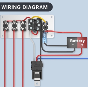 DC 12V 30A Druckknopf Zünd schalter 5 in 1 Rennwagen Zünd schalter Panel Push Start Zünd satz für PKW - Product Image 3