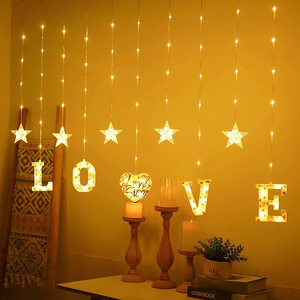 <strong>Multi</strong> Model Star Waterfall Connection Wedding Curtain Muslim Ramadan Decoratioan Window <strong>String</strong> <strong>Lights</strong> - Product Image 1