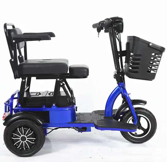 Mini triciclo eléctrico plegable de 3 ruedas, triciclo de uso fácil, nuevo estilo