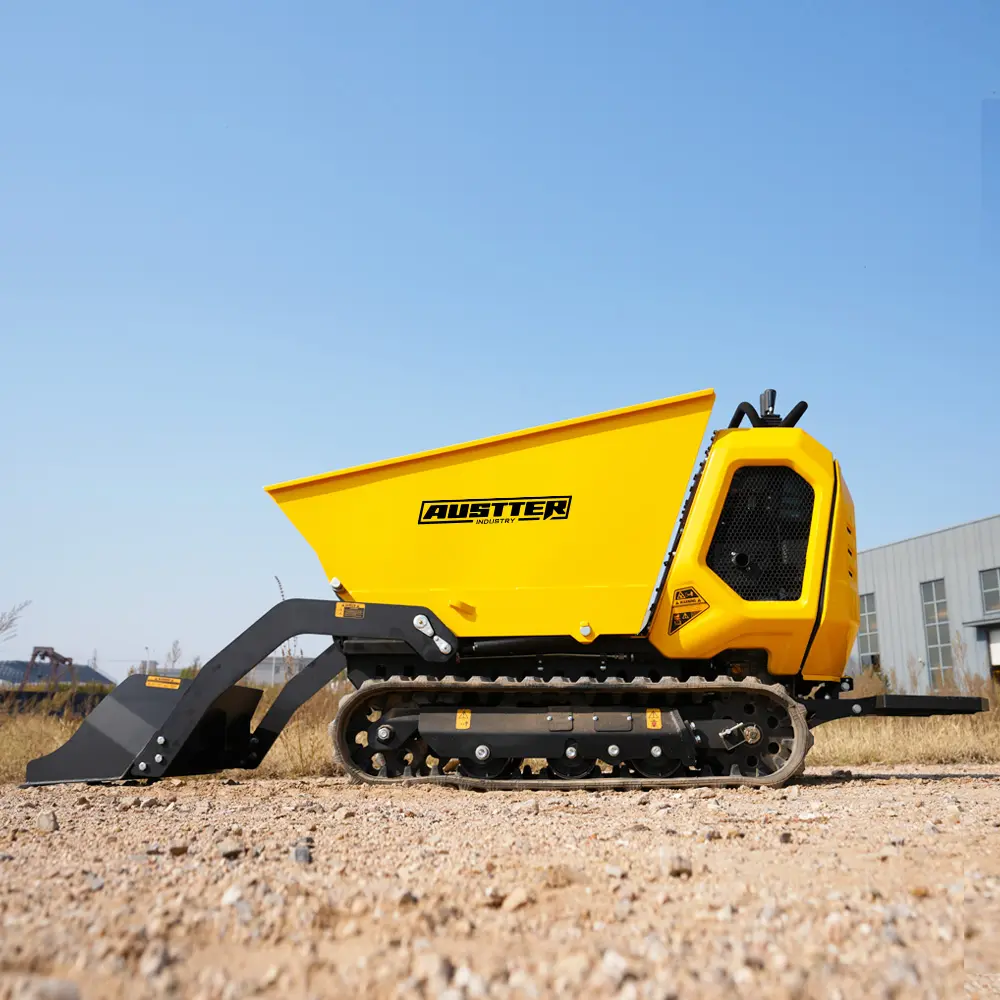 AUSTTER OEM Fabricante 800kg oruga mini dumper gasolina rueda eléctrica carretilla orugas hidráulico mini dumper para la venta