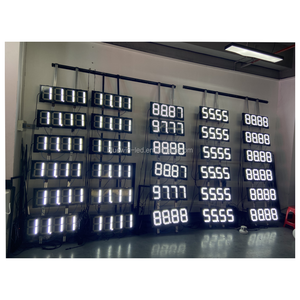 12 pollici di colore rosso numeri digitali modulo 7 segmento schermo per il prezzo del petrolio LED segni LED del prezzo del Gas telecomando - Product Image 1
