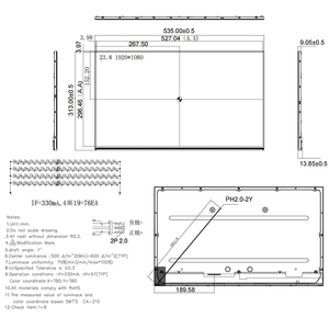 Pannello schermo 4k risoluzione 23.8 pollici modulo LCD schermo lcd OEM 72-90% NTSC 200-1000 cd/m2 lvds/edp interfaccia segnale - Product Image 5