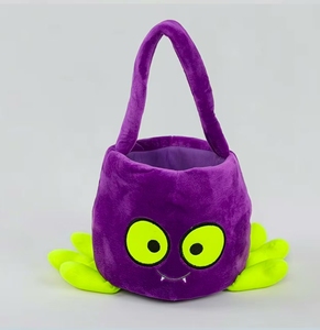 Halloween bí ngô Túi trẻ em Xin ăn kẹo Túi Quà Tặng lừa hoặc điều trị gói tái sử dụng <span class=keywords><strong>Tote</strong></span> giỏ với xử lý - Product Image 4